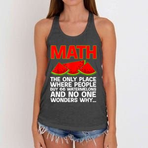 Cool Math Teacher For Men Women Mathematics Math Lover Humor Women's Knotted Racerback Tank