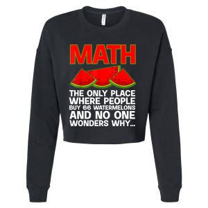 Cool Math Teacher For Men Women Mathematics Math Lover Humor Cropped Pullover Crew