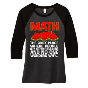 Cool Math Teacher For Men Women Mathematics Math Lover Humor Women's Tri-Blend 3/4-Sleeve Raglan Shirt