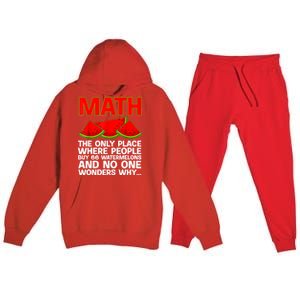 Cool Math Teacher For Men Women Mathematics Math Lover Humor Premium Hooded Sweatsuit Set