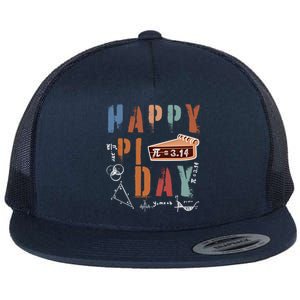 Cool Math Teacher Student S S Funny Happy Pi Day Gift Flat Bill Trucker Hat