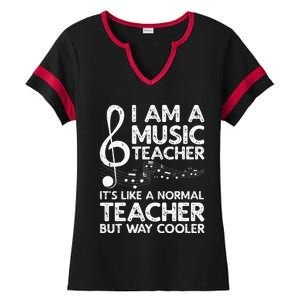 Cool Music Teacher School Orchestra Coach Ladies Halftime Notch Neck Tee