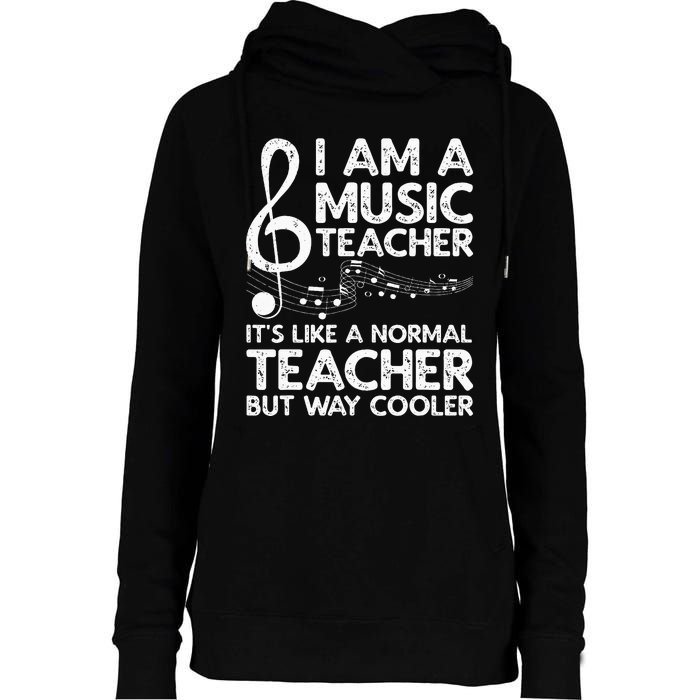 Cool Music Teacher School Orchestra Coach Womens Funnel Neck Pullover Hood