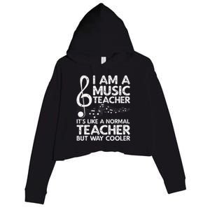 Cool Music Teacher School Orchestra Coach Crop Fleece Hoodie