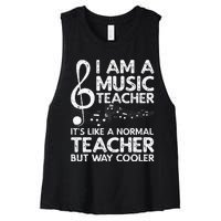 Cool Music Teacher School Orchestra Coach Women's Racerback Cropped Tank