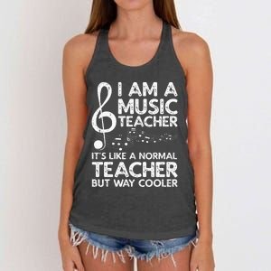 Cool Music Teacher School Orchestra Coach Women's Knotted Racerback Tank