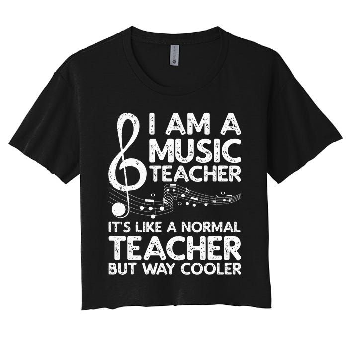 Cool Music Teacher School Orchestra Coach Women's Crop Top Tee