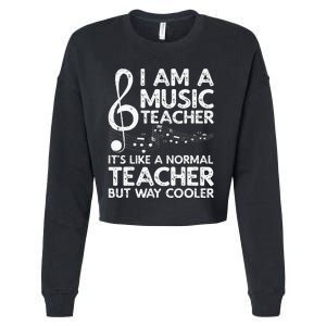 Cool Music Teacher School Orchestra Coach Cropped Pullover Crew