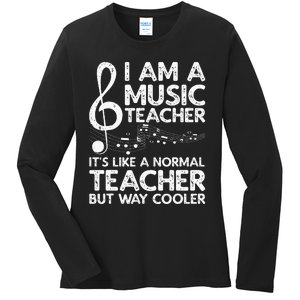 Cool Music Teacher School Orchestra Coach Ladies Long Sleeve Shirt