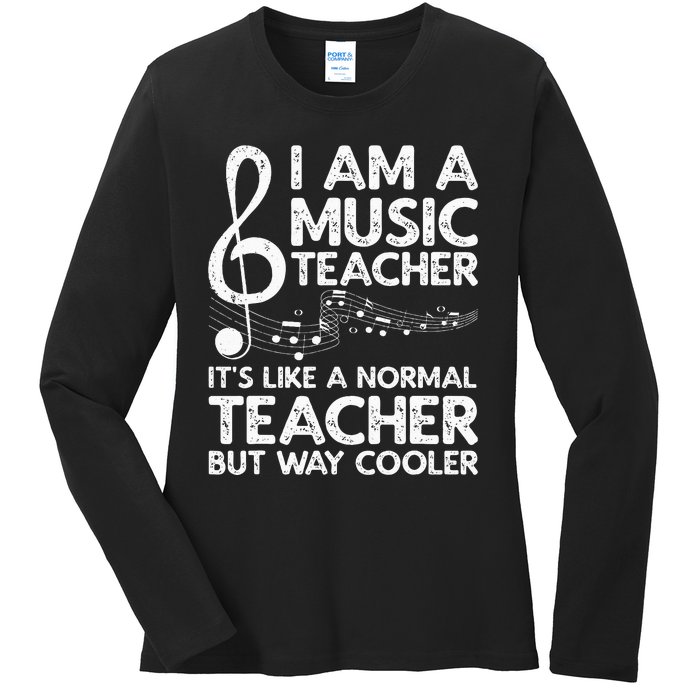 Cool Music Teacher School Orchestra Coach Ladies Long Sleeve Shirt