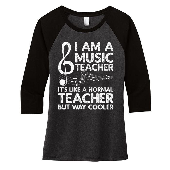 Cool Music Teacher School Orchestra Coach Women's Tri-Blend 3/4-Sleeve Raglan Shirt