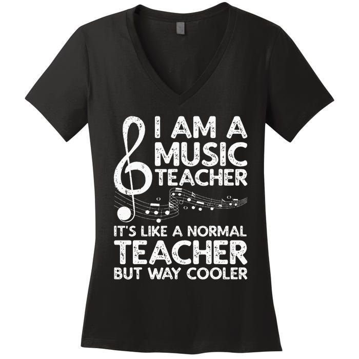 Cool Music Teacher School Orchestra Coach Women's V-Neck T-Shirt