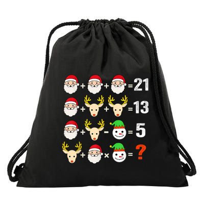 Christmas Math Teacher Funny Christmas Drawstring Bag