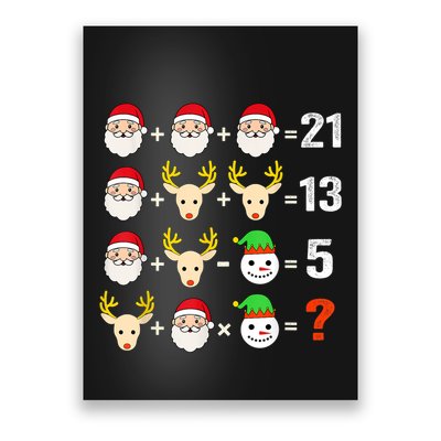 Christmas Math Teacher Funny Christmas Poster