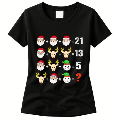 Christmas Math Teacher Funny Christmas Womens T-Shirt