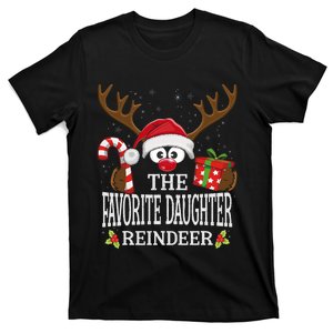 Christmas Matching The Favorite Daughter Reindeer Family T-Shirt