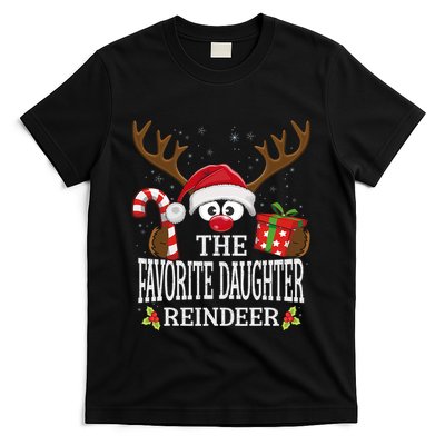 Christmas Matching The Favorite Daughter Reindeer Family T-Shirt