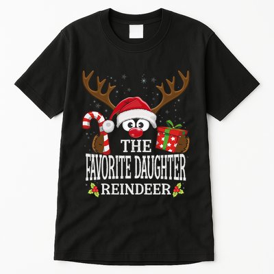 Christmas Matching The Favorite Daughter Reindeer Family Tall T-Shirt