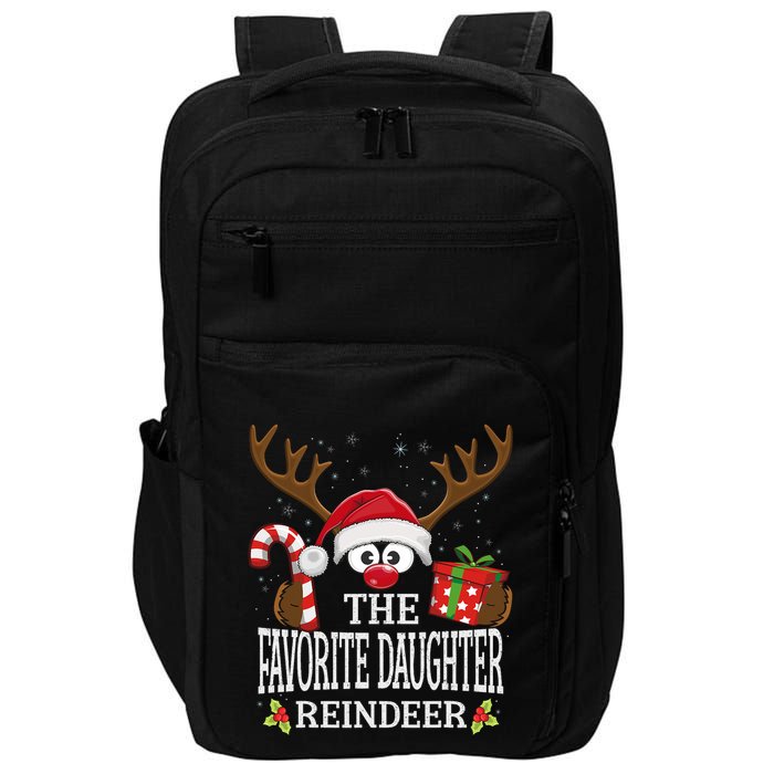 Christmas Matching The Favorite Daughter Reindeer Family Impact Tech Backpack