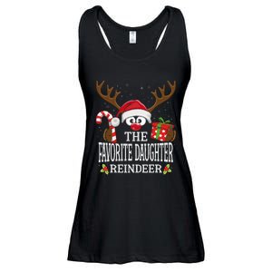 Christmas Matching The Favorite Daughter Reindeer Family Ladies Essential Flowy Tank