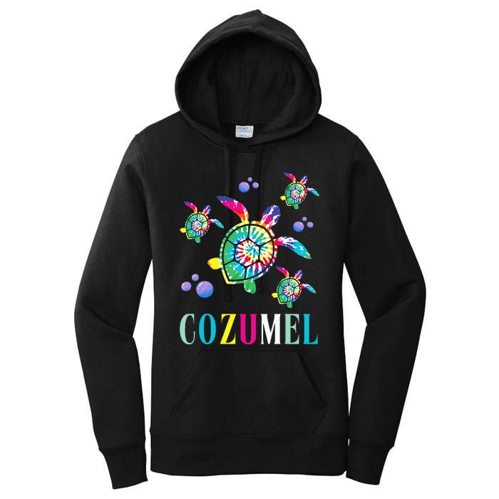 Cozumel Mexico Tie Dye Sea Turtle Women's Pullover Hoodie