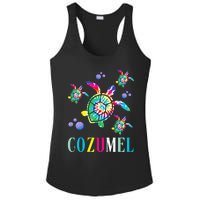 Cozumel Mexico Tie Dye Sea Turtle Ladies PosiCharge Competitor Racerback Tank