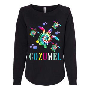 Cozumel Mexico Tie Dye Sea Turtle Womens California Wash Sweatshirt