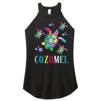 Cozumel Mexico Tie Dye Sea Turtle Women's Perfect Tri Rocker Tank