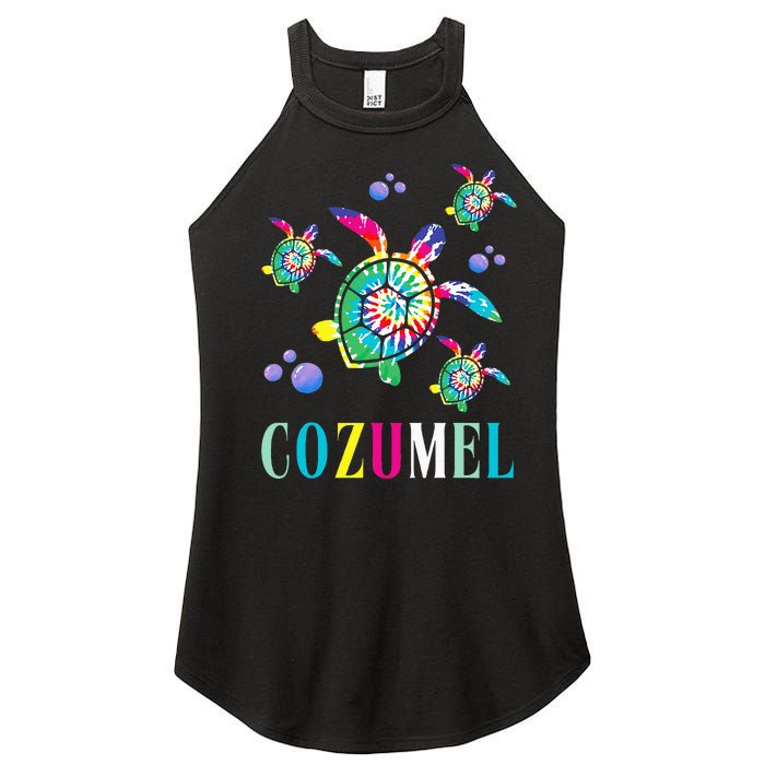 Cozumel Mexico Tie Dye Sea Turtle Women's Perfect Tri Rocker Tank