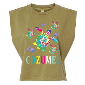 Cozumel Mexico Tie Dye Sea Turtle Garment-Dyed Women's Muscle Tee