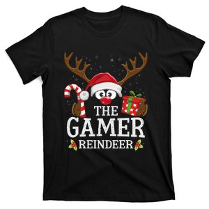 Christmas Matching The Gamer Reindeer Family T-Shirt