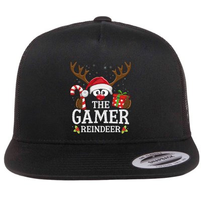Christmas Matching The Gamer Reindeer Family Flatbill Hat