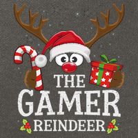 Christmas Matching The Gamer Reindeer Family Cotton Canvas Backpack