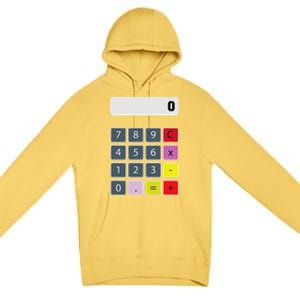 Calculator Math Teacher Halloween Costumes Funny Funny Premium Pullover Hoodie