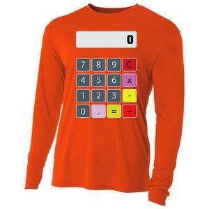 Calculator Math Teacher Halloween Costumes Funny Funny Cooling Performance Long Sleeve Crew