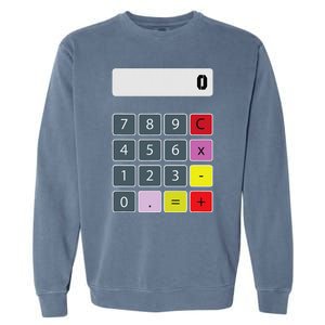 Calculator Math Teacher Halloween Costumes Funny Funny Garment-Dyed Sweatshirt