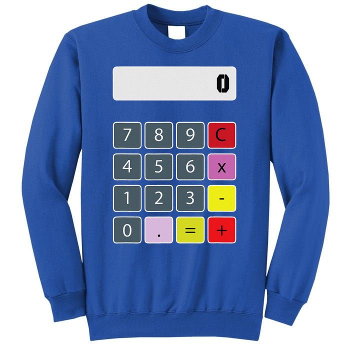 Calculator Math Teacher Halloween Costumes Funny Funny Tall Sweatshirt