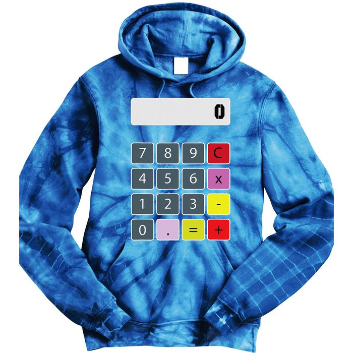 Calculator Math Teacher Halloween Costumes Funny Funny Tie Dye Hoodie