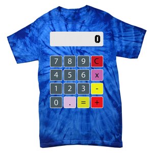 Calculator Math Teacher Halloween Costumes Funny Funny Tie-Dye T-Shirt