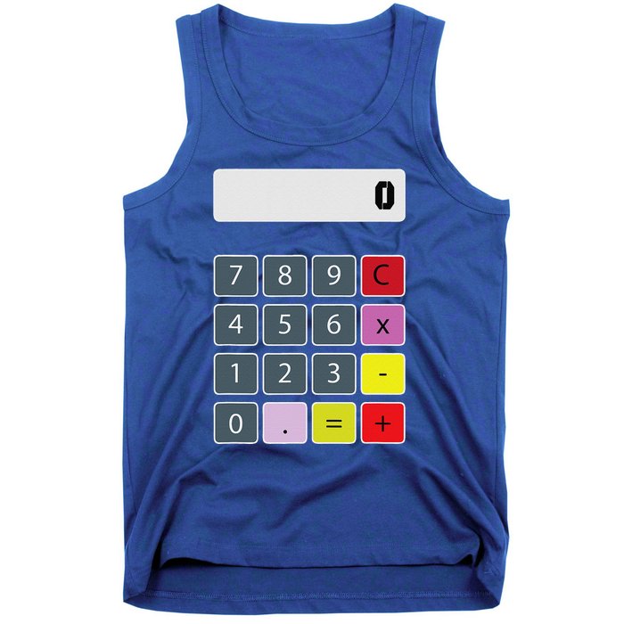 Calculator Math Teacher Halloween Costumes Funny Funny Tank Top