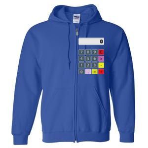 Calculator Math Teacher Halloween Costumes Funny Funny Full Zip Hoodie