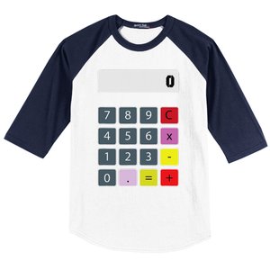 Calculator Math Teacher Halloween Costumes Funny Funny Baseball Sleeve Shirt