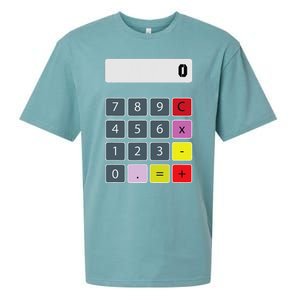 Calculator Math Teacher Halloween Costumes Funny Funny Sueded Cloud Jersey T-Shirt