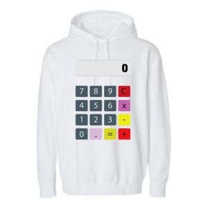 Calculator Math Teacher Halloween Costumes Funny Funny Garment-Dyed Fleece Hoodie