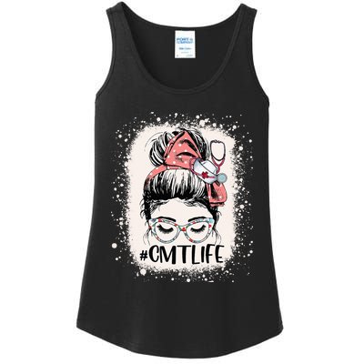 Certified Massage Therapist CMT Life Messy Bun Therapist Ladies Essential Tank