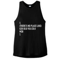 CNC Machinist There's No Place Like G28 X0 Y0 Z0 Ladies PosiCharge Tri-Blend Wicking Tank