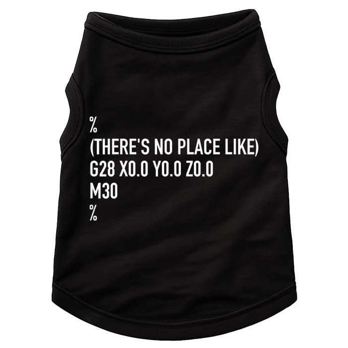 CNC Machinist There's No Place Like G28 X0 Y0 Z0 Doggie Tank