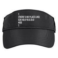 CNC Machinist There's No Place Like G28 X0 Y0 Z0 Adult Drive Performance Visor