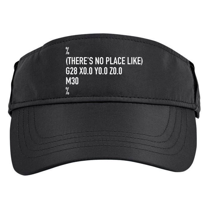 CNC Machinist There's No Place Like G28 X0 Y0 Z0 Adult Drive Performance Visor