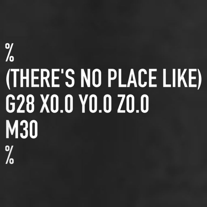 CNC Machinist There's No Place Like G28 X0 Y0 Z0 Adult Drive Performance Visor